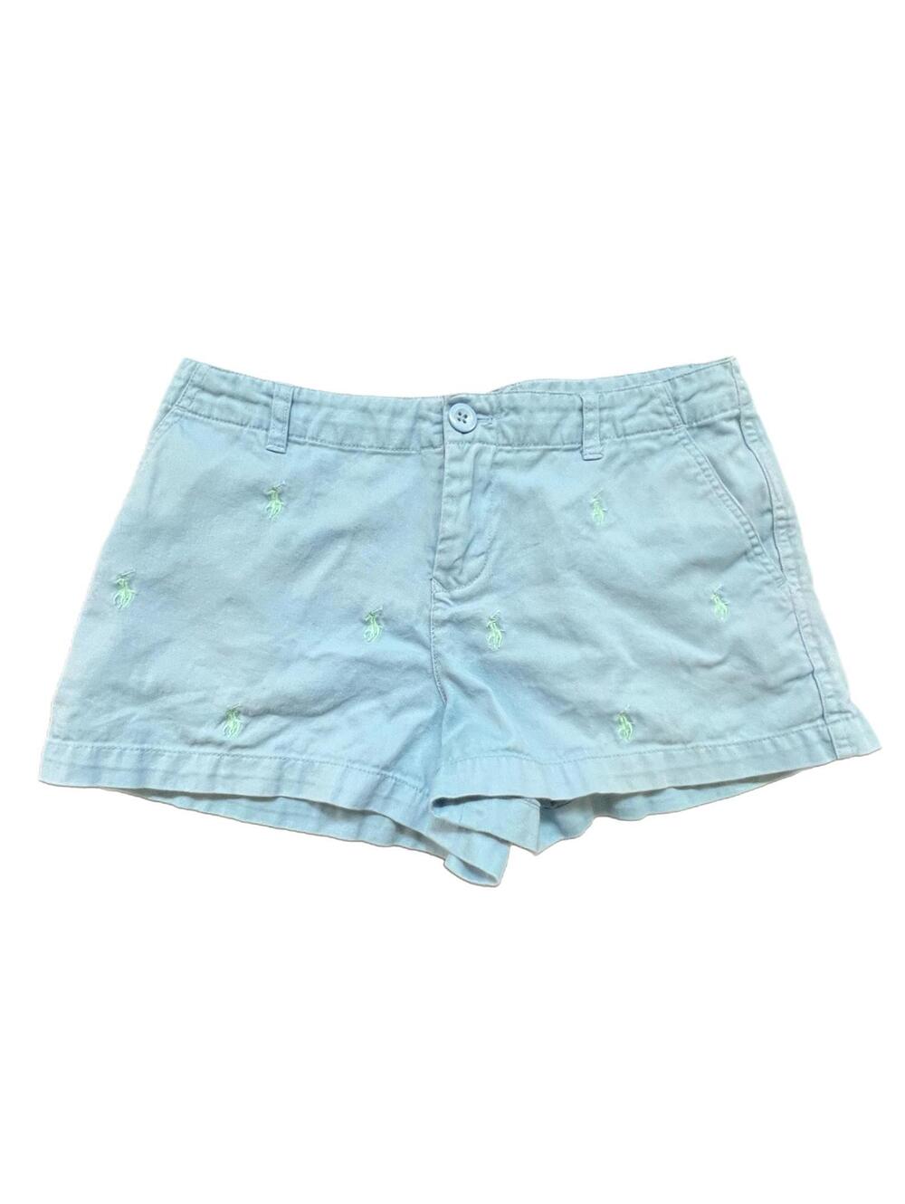 Polo Ralph Lauren Embroidered Blue & Aqua Logo Shorts